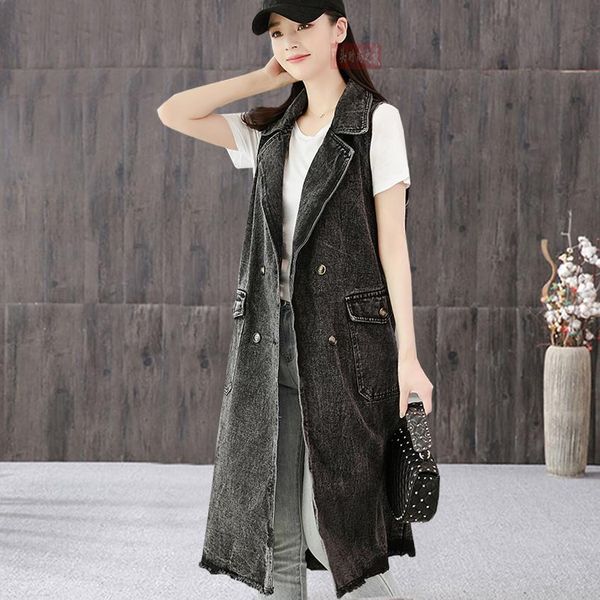 vests large pockets suit collar long denim plus size vest women new plus size black denim vest fashionable sleeveless jacket female, Black;white
vests large pockets suit collar long denim plus size vest women new plus size black denim vest fashionable sleeveless jacket female, Black;white