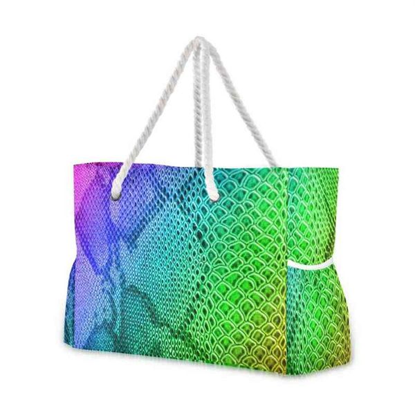 shopping bags carry bag for travel beach shopping rope handle women reusable cute bags for girls rainbow snake skin print colorful314h
shopping bags carry bag for travel beach shopping rope handle women reusable cute bags for girls rainbow snake skin print colorful314h