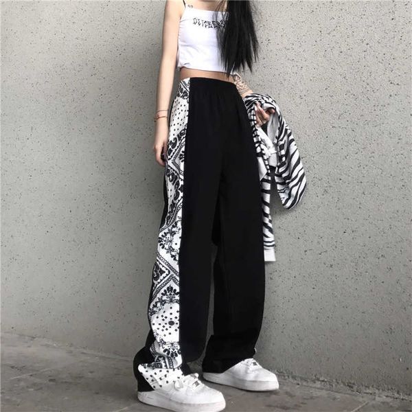 men's pants women's pants patchwork wide leg trousers elastic high waist oversized sweatpants harajuku streetwear hip hop woman cl, Black
men's pants women's pants patchwork wide leg trousers elastic high waist oversized sweatpants harajuku streetwear hip hop woman cl, Black