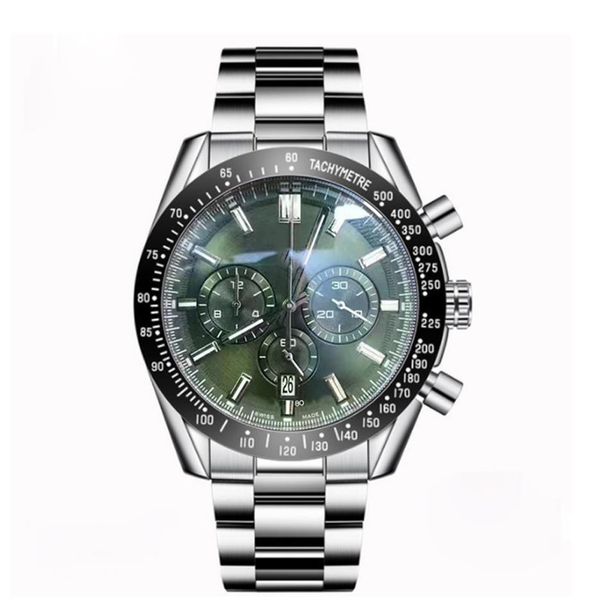 new men's watches green dial men wristwatch leather quartz vk fitness watch sports male clock chronograph japan movement242h, Slivery;brown
new men's watches green dial men wristwatch leather quartz vk fitness watch sports male clock chronograph japan movement242h, Slivery;brown