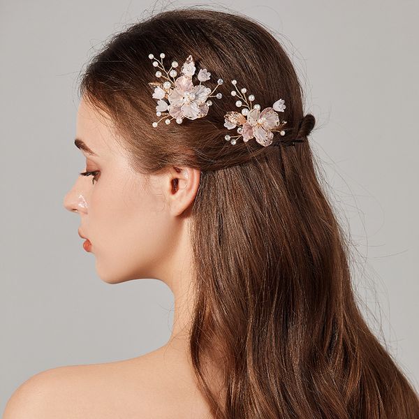 pink flower bridal hair pins clips handmade gold color wedding hair piece jewelry fashion women headpiece jewelry, Silver
pink flower bridal hair pins clips handmade gold color wedding hair piece jewelry fashion women headpiece jewelry, Silver
