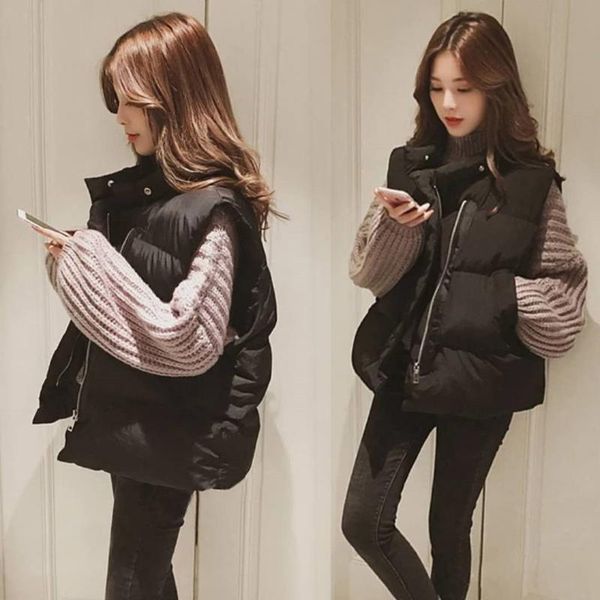 vests cotton down vest women 2021 winter loose waistcoat allmatch vest jacket cotton padded jacket sleeveless female winter waistcoat, Black;white
vests cotton down vest women 2021 winter loose waistcoat allmatch vest jacket cotton padded jacket sleeveless female winter waistcoat, Black;white