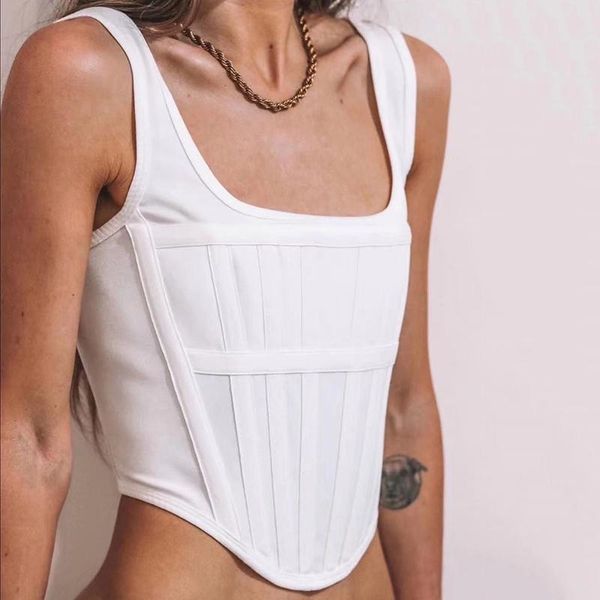 tanks vgh corset vest women sleeveless square collar causal tank female fashion clothes 2021 new, Black;white
tanks vgh corset vest women sleeveless square collar causal tank female fashion clothes 2021 new, Black;white