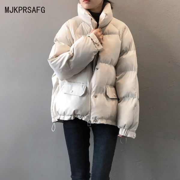 leather 2022 winter new women loose down cotton coat stand collar thickening solid color bread jackets female long sleeve warm outerwear, Black
leather 2022 winter new women loose down cotton coat stand collar thickening solid color bread jackets female long sleeve warm outerwear, Black