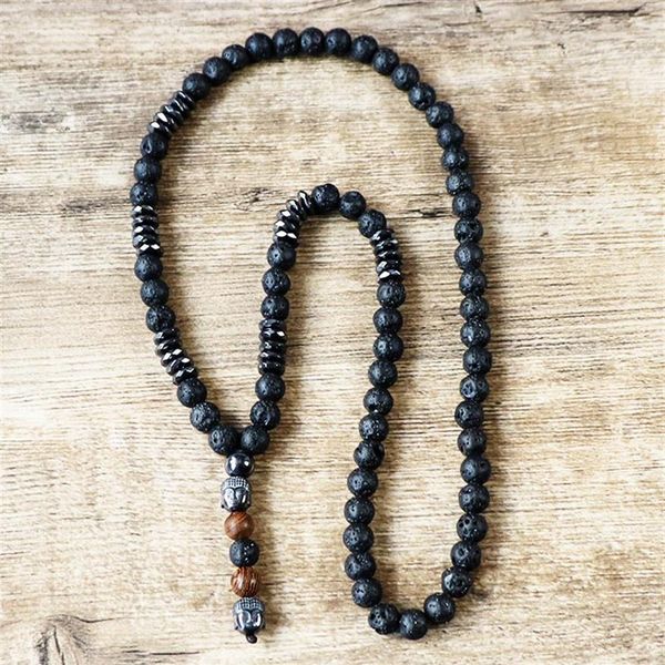 vintage jewelry wood beads black lava mala stone with black men's hematite buddha pendant rosary necklace252n333h, Silver
vintage jewelry wood beads black lava mala stone with black men's hematite buddha pendant rosary necklace252n333h, Silver