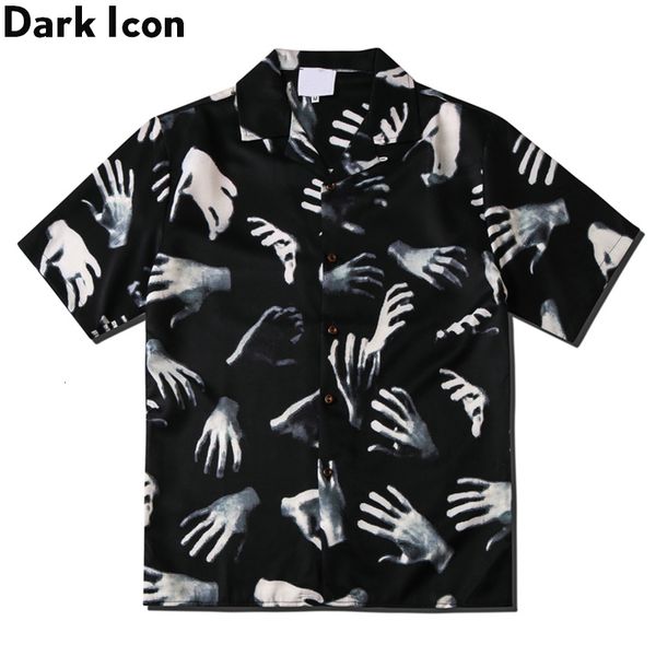 men's casual shirts dark icon printed vintage street for men summer hawaiian male 230421, White;black
men's casual shirts dark icon printed vintage street for men summer hawaiian male 230421, White;black