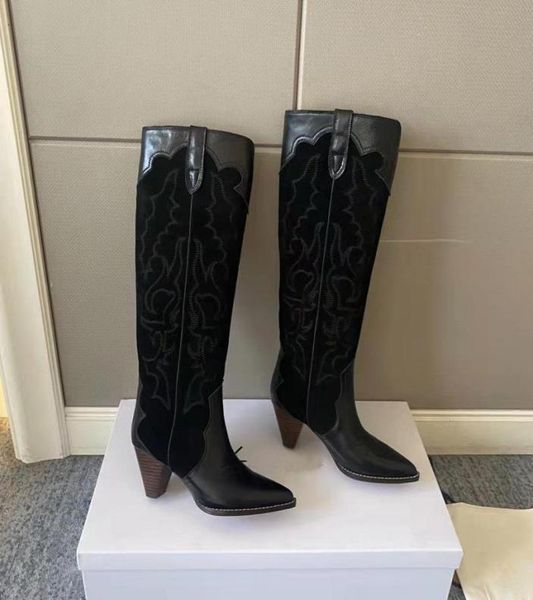 shoes marant boots western boots fashion season leila black leather velvet kneehigh isabel paris7627758
shoes marant boots western boots fashion season leila black leather velvet kneehigh isabel paris7627758
