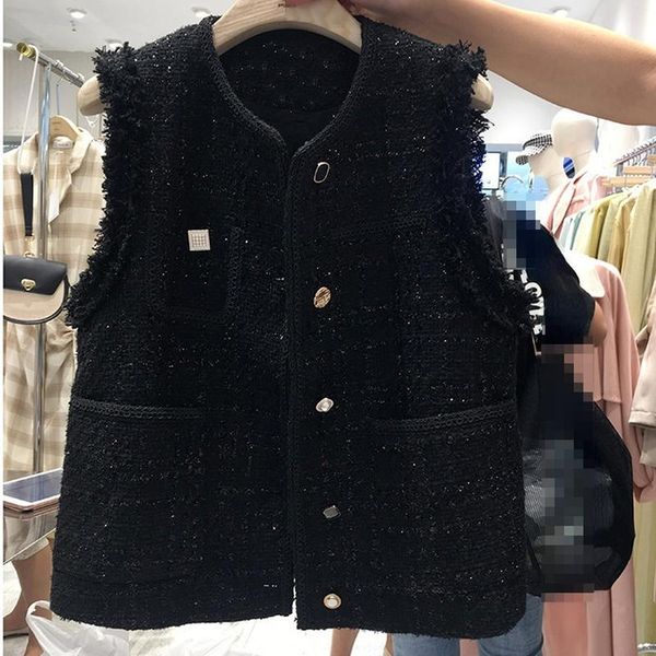 vests button designed chic fall vest women new oneck sleeveless solid elegant waistcoats 2022 pockets all match autumn, Black;white
vests button designed chic fall vest women new oneck sleeveless solid elegant waistcoats 2022 pockets all match autumn, Black;white
