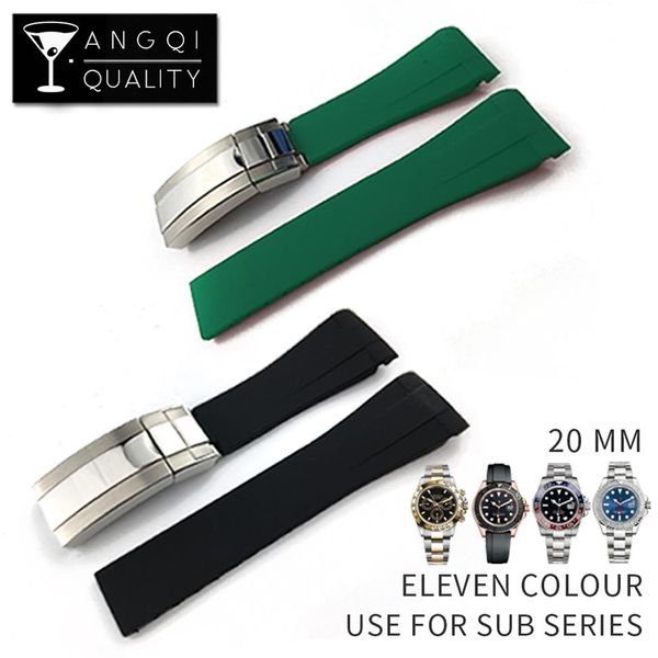 waterproof rubber watchband stainless steel buckle watch band strap for oysterflex sub bracelet watch man 20mm black blue green to227w, Black;brown
waterproof rubber watchband stainless steel buckle watch band strap for oysterflex sub bracelet watch man 20mm black blue green to227w, Black;brown