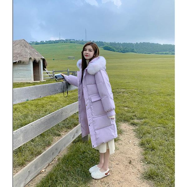 leather women purple down clothes warm casual korean big fur collar hooded coat fashion long windproof puffer padded outwear winter, Black
leather women purple down clothes warm casual korean big fur collar hooded coat fashion long windproof puffer padded outwear winter, Black