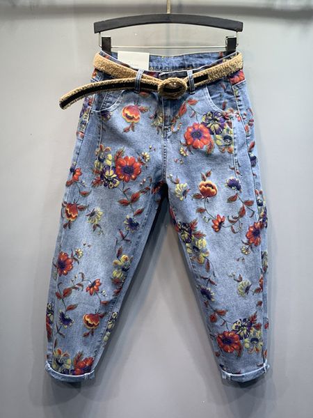 women's jeans jeans women oversized harem pants light blue loose denim ankle length pants flower print casual denim trousers 230421
women's jeans jeans women oversized harem pants light blue loose denim ankle length pants flower print casual denim trousers 230421