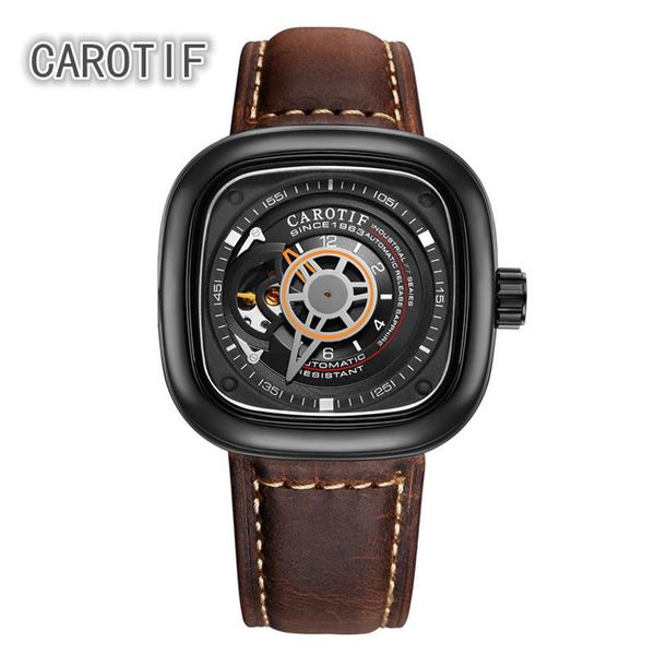 carotif auto mechanical mens watches relogio masculino brand luxury leather business watch erkek kol saati montre homme j19070259t, Slivery;brown
carotif auto mechanical mens watches relogio masculino brand luxury leather business watch erkek kol saati montre homme j19070259t, Slivery;brown