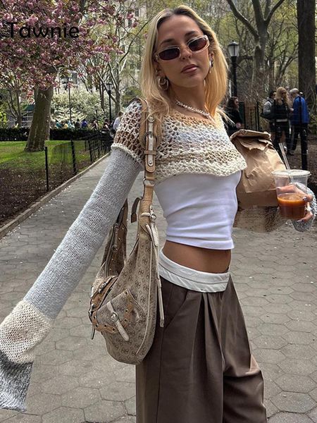 t-shirt tawnie 2022 y2k knitted crop women long sleeve t shirt sun protection breathable cardigans patched smock streetwear, White
t-shirt tawnie 2022 y2k knitted crop women long sleeve t shirt sun protection breathable cardigans patched smock streetwear, White
