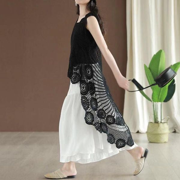vests european and american style cotton embroidery hollow front short back eldest girl summer retro literary solid color vest, Black;white
vests european and american style cotton embroidery hollow front short back eldest girl summer retro literary solid color vest, Black;white