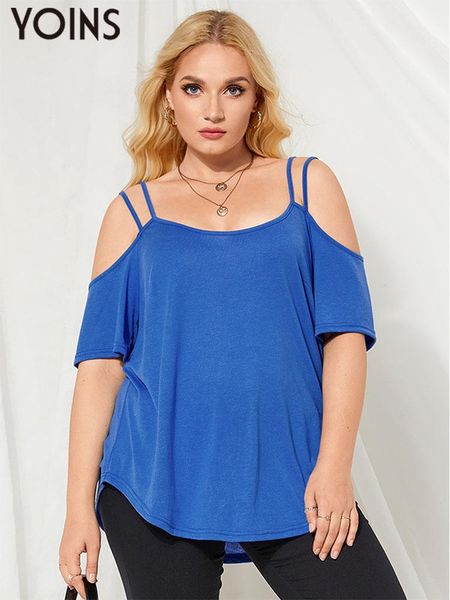 t-shirt yoins women cold shoulder summer tunic 2022 fashion half sleeve tshirts casual loose solid party plus size tees 4xl, Black
t-shirt yoins women cold shoulder summer tunic 2022 fashion half sleeve tshirts casual loose solid party plus size tees 4xl, Black