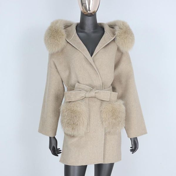 fur bluenessfair 2020 cashmere wool blends real fur coat winter jacket women natural fox fur collar pocket outerwear belt streetwear, Black
fur bluenessfair 2020 cashmere wool blends real fur coat winter jacket women natural fox fur collar pocket outerwear belt streetwear, Black