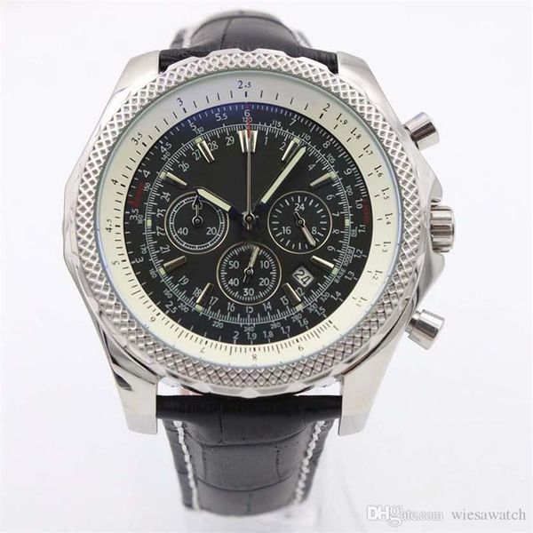 traditional and classic mens watches outdoor 49mm large black dial man watch quartz chronograph wristwatches with black leather st286h, Slivery;brown
traditional and classic mens watches outdoor 49mm large black dial man watch quartz chronograph wristwatches with black leather st286h, Slivery;brown