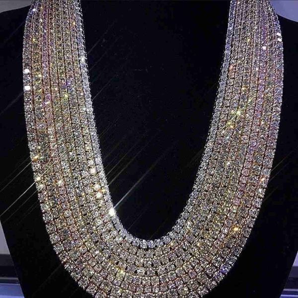 starsgem s925 gold plated d color white moissanite brilliant cut diamond full setting tennis necklace with wholesale price, Silver
starsgem s925 gold plated d color white moissanite brilliant cut diamond full setting tennis necklace with wholesale price, Silver