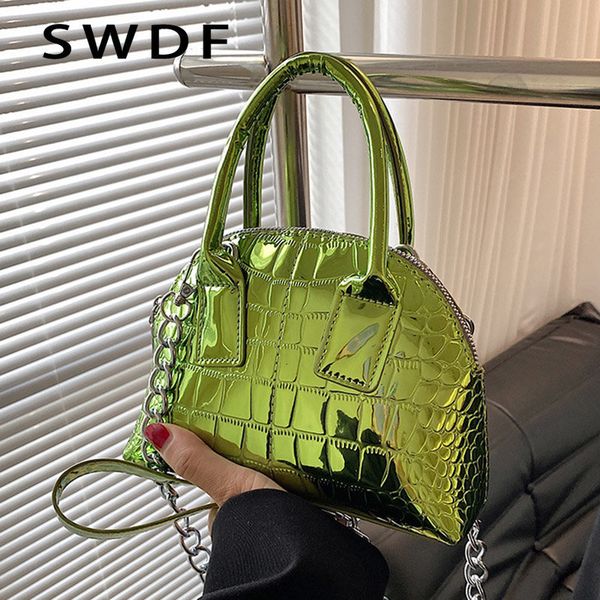 evening bags 2023 luxury women glossy alligator print leather party tote designer green chain shoulder bag crossbody handbags and purses 230
evening bags 2023 luxury women glossy alligator print leather party tote designer green chain shoulder bag crossbody handbags and purses 230