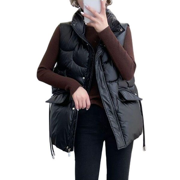 vests 2022 new autumn winter down cotton female vest jacket glossy short upscale coat loose leisure solid color wild women's outerwear, Black;white
vests 2022 new autumn winter down cotton female vest jacket glossy short upscale coat loose leisure solid color wild women's outerwear, Black;white
