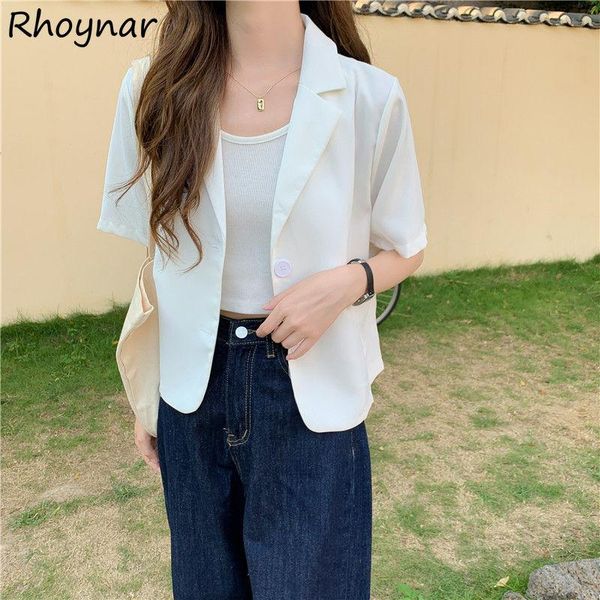 pants short sleeve blazers women summer new fashion elegant single breasted solid notched allmatch simple female cropped outwear ins, White
pants short sleeve blazers women summer new fashion elegant single breasted solid notched allmatch simple female cropped outwear ins, White