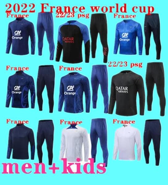 2022 french fra nce tracksuitg trainin suit world soccer cup jersey benzema kante equipe de full sets kids kit men 22/23 francais half pull, Black
2022 french fra nce tracksuitg trainin suit world soccer cup jersey benzema kante equipe de full sets kids kit men 22/23 francais half pull, Black