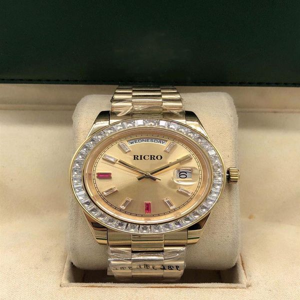 men's automatic mechanical watch square drill ring 41mm double calendar series automatic movement 316 fine steel foldin294f, Slivery;brown
men's automatic mechanical watch square drill ring 41mm double calendar series automatic movement 316 fine steel foldin294f, Slivery;brown