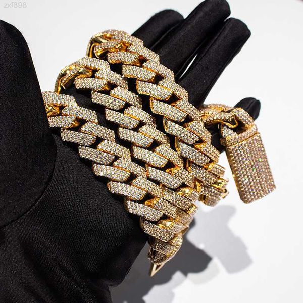 hip hop rapper cuban chain 10k gold 18mm width three rows moissanite full iced out cuban link chain necklace, Silver
hip hop rapper cuban chain 10k gold 18mm width three rows moissanite full iced out cuban link chain necklace, Silver