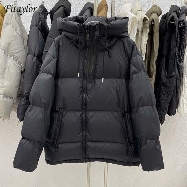 parkas fitaylor winter zipper design hooded light feather jacket women 90% white duck down coat casual loose fluffy warm thick outwear, Black
parkas fitaylor winter zipper design hooded light feather jacket women 90% white duck down coat casual loose fluffy warm thick outwear, Black
