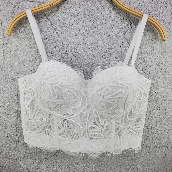 t-shirt lace embroidery crop tank with cups femme off shoulder corset with built in bra dance nightclub lingerie clothing, White
t-shirt lace embroidery crop tank with cups femme off shoulder corset with built in bra dance nightclub lingerie clothing, White