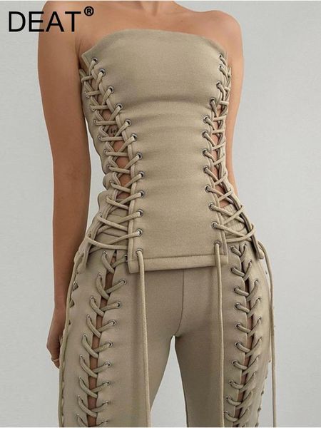 tanks deat 2022 summer women's vest new fashion sleeveless bandage solid color casual slim camis tank female tide 17a488, Black;white
tanks deat 2022 summer women's vest new fashion sleeveless bandage solid color casual slim camis tank female tide 17a488, Black;white