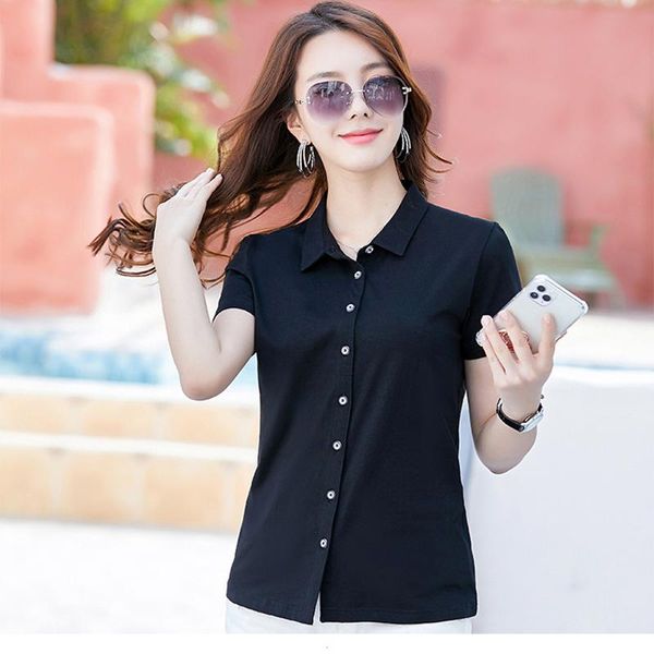 polos fashion korean polo shirts women short sleeve cotton casual polos female turndown collar button, White
polos fashion korean polo shirts women short sleeve cotton casual polos female turndown collar button, White