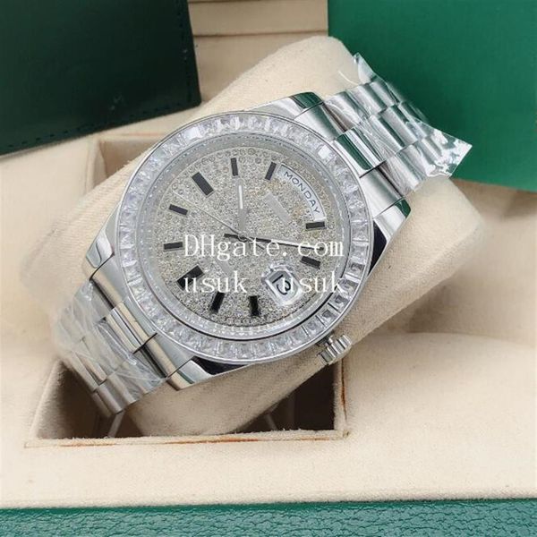 8 style mens 41mm pave full diamond dial 228239 218399 3atm waterproof asia 2813 movement mechanical automatic men's luxury w196n, Slivery;brown
8 style mens 41mm pave full diamond dial 228239 218399 3atm waterproof asia 2813 movement mechanical automatic men's luxury w196n, Slivery;brown