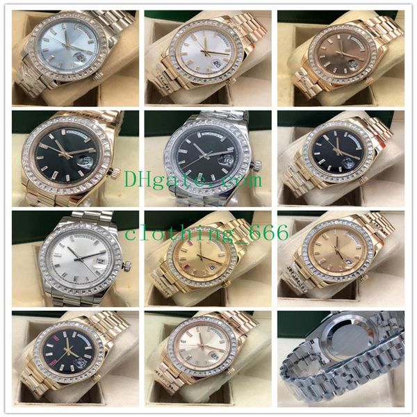 whole 11 style mens wristwatches platinum 41mm ice blue diamond bezel dial 228396 automatic fashion men's luxury w240z, Slivery;brown
whole 11 style mens wristwatches platinum 41mm ice blue diamond bezel dial 228396 automatic fashion men's luxury w240z, Slivery;brown