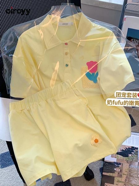 dress circyy women's shirts turndown collar yellow floral fashion elastic waist shorts summer chic two piece sweet girl simple, White
dress circyy women's shirts turndown collar yellow floral fashion elastic waist shorts summer chic two piece sweet girl simple, White