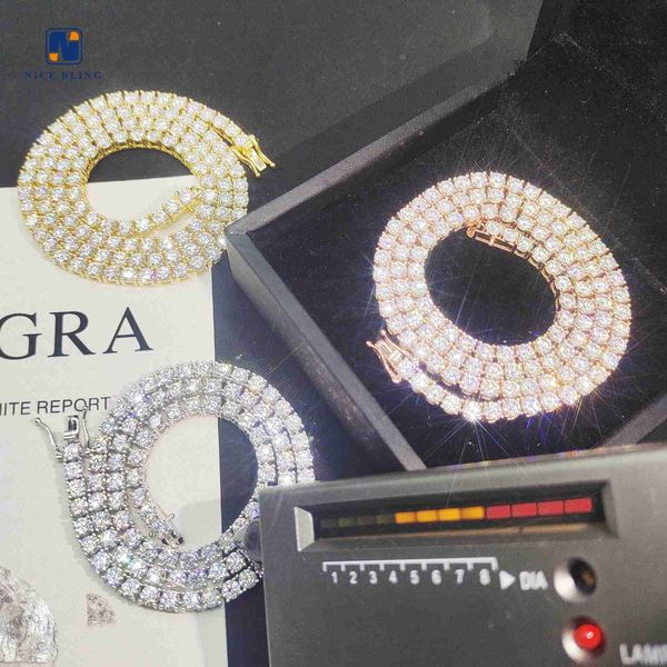wholesale hip hop necklace rose gold/gold plated 925 sterling silver vvs-d moissanite diamond tennis chain necklace for gift
wholesale hip hop necklace rose gold/gold plated 925 sterling silver vvs-d moissanite diamond tennis chain necklace for gift