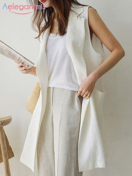 vests aelegantmis korean long cardigan vest women single button sleeveless blazers 2022 spring summer cotton linen waistcoat female, Black;white
vests aelegantmis korean long cardigan vest women single button sleeveless blazers 2022 spring summer cotton linen waistcoat female, Black;white