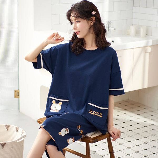women's sleepwear women clothes for summer pajamas sets o-neck sleepwear lovely rabbit pijamas mujer short sleeve cotton pyjamas female, Black;red
women's sleepwear women clothes for summer pajamas sets o-neck sleepwear lovely rabbit pijamas mujer short sleeve cotton pyjamas female, Black;red