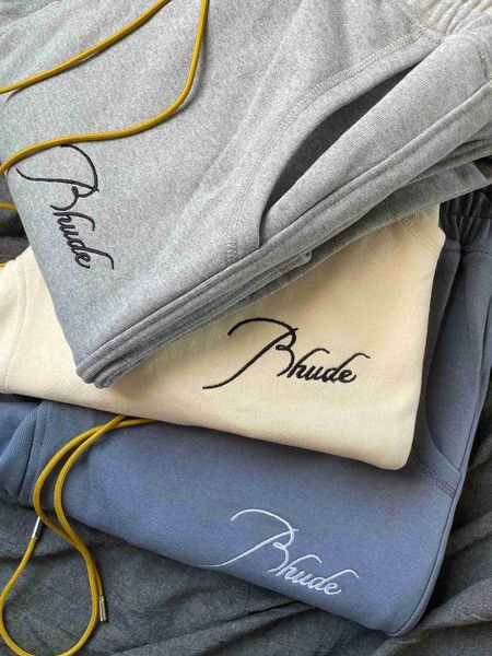 designer clothing short casual rhude embroidered letter drawstring terry guard pants summer men's women's pure cotton trend brand, White;black
designer clothing short casual rhude embroidered letter drawstring terry guard pants summer men's women's pure cotton trend brand, White;black