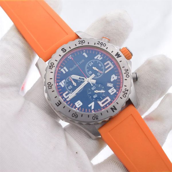 1884 montre de luxe vk quartz movement mens watch stainless steel orange dial rubber strap relojes lujo para hombre chronograph wa267s, Slivery;brown
1884 montre de luxe vk quartz movement mens watch stainless steel orange dial rubber strap relojes lujo para hombre chronograph wa267s, Slivery;brown