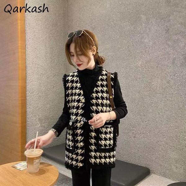 vests vests women s3xl simple houndstooth design korean style female elegant casual holiday outwear stylish vintage classic allmatch, Black;white
vests vests women s3xl simple houndstooth design korean style female elegant casual holiday outwear stylish vintage classic allmatch, Black;white