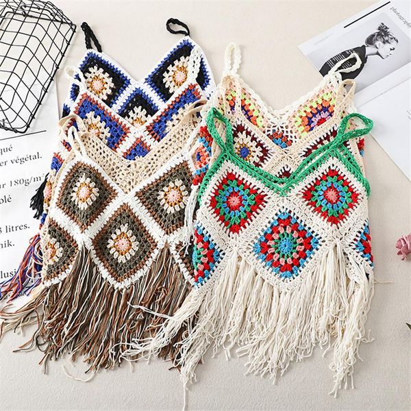 t-shirt boho handmade crochet camis women summer hollow out knitted tank tassel floral embroidery crop holiday beach wear, White
t-shirt boho handmade crochet camis women summer hollow out knitted tank tassel floral embroidery crop holiday beach wear, White