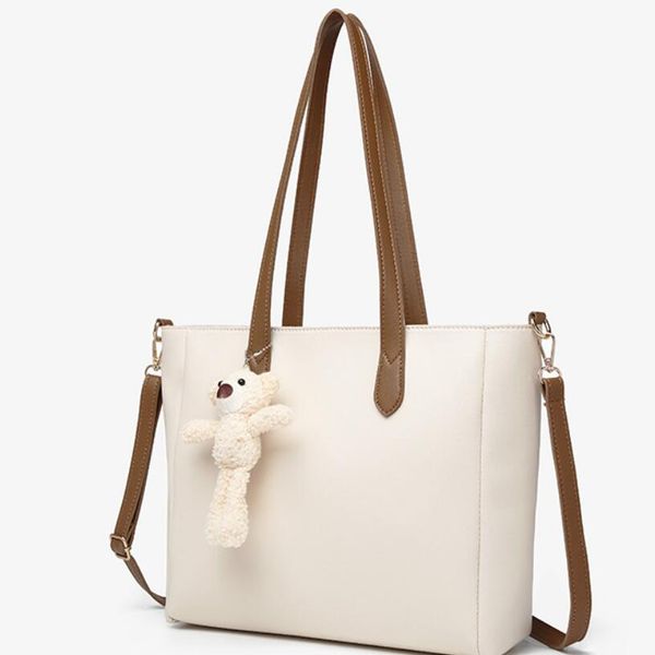 hbp outdoor tote bag women's shopping bag bear pendant casual handbag
