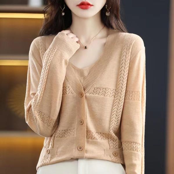 sweaters summer thin wool cardigan women's vneck coat loose hollow knitted longsleeved sunscreen outer tower airconditioning shirt, White;black
sweaters summer thin wool cardigan women's vneck coat loose hollow knitted longsleeved sunscreen outer tower airconditioning shirt, White;black