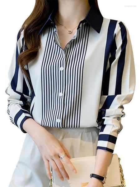women's blouses striped long sleeve shirt women slim fit button up blouse elegant office ladies 2023 spring chiffon s-xxl, White
women's blouses striped long sleeve shirt women slim fit button up blouse elegant office ladies 2023 spring chiffon s-xxl, White