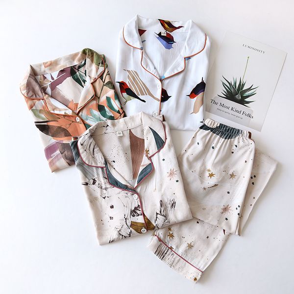 women's sleepwear soft cotton pajamas women printed home clothes suit summer thin long sleeve sleepwear female pijama autumn 230421, Black;red
women's sleepwear soft cotton pajamas women printed home clothes suit summer thin long sleeve sleepwear female pijama autumn 230421, Black;red