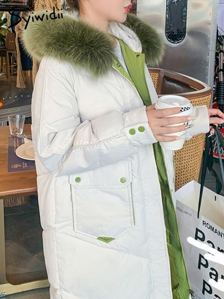 leather syiwidii winter jacket women parkas button down coat fur collar hood thicken warm fall 2022 oversized chic ladies long outerwear, Black
leather syiwidii winter jacket women parkas button down coat fur collar hood thicken warm fall 2022 oversized chic ladies long outerwear, Black