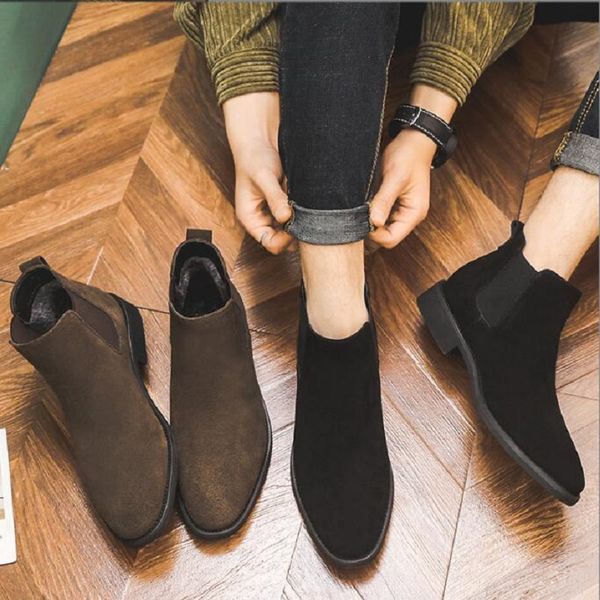 chelsea boots men black faux suede classic fashion business casual men short boots ankle zapatos de seguridad hombre d2h30
chelsea boots men black faux suede classic fashion business casual men short boots ankle zapatos de seguridad hombre d2h30