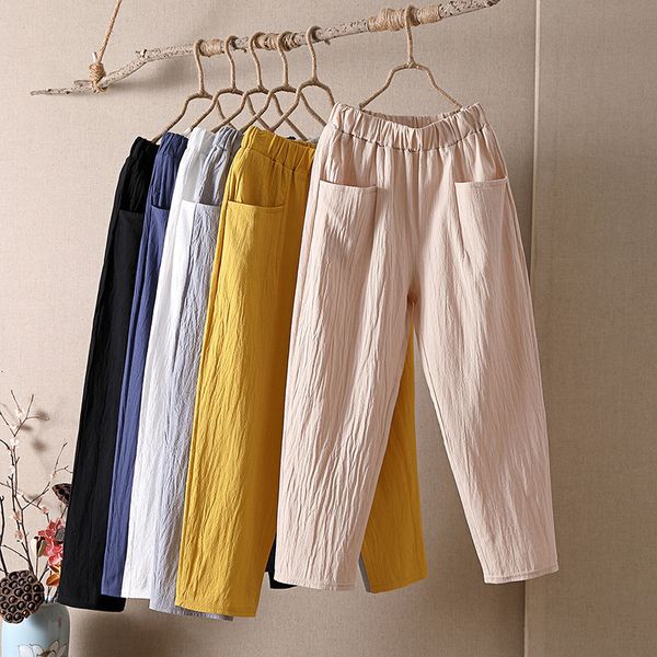 women's pants capris fashion cotton linen harem pants women summer loose high waist elastic ankle-length pants solid oversize 4xl lady, Black;white
women's pants capris fashion cotton linen harem pants women summer loose high waist elastic ankle-length pants solid oversize 4xl lady, Black;white