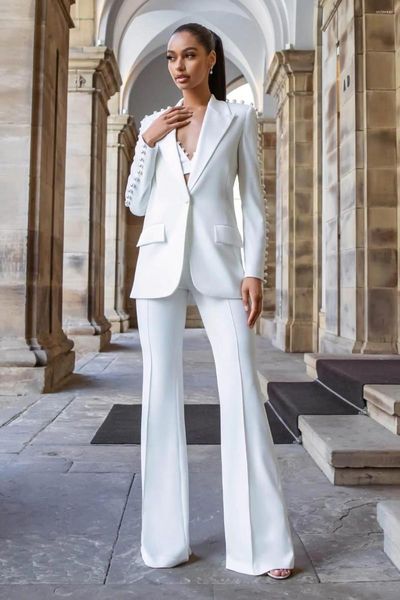 Women' Two Piece Pants White Suits Coats Women Sets 2023 Autumn Pearls Blazers Wide Leg, 3pcs
Women' Two Piece Pants White Suits Coats Women Sets 2023 Autumn Pearls Blazers Wide Leg, 3pcs